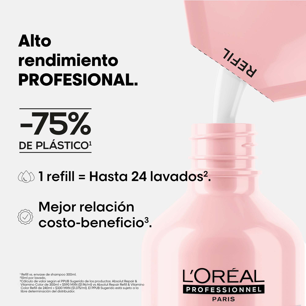 SHAMPOO REFILL L'OR&Eacute;AL PROFESSIONNEL VITAMINO COLOR (REFILL DE SHAMPOO PARA CABELLO TE&Ntilde;IDO)